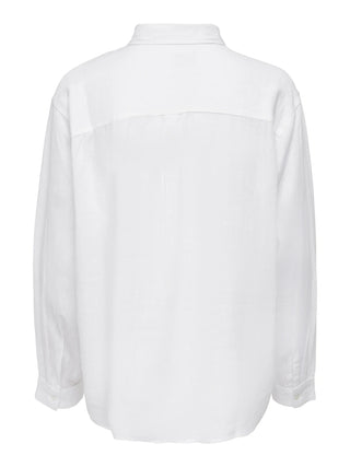 WOMEN'S ONLY LINEN SHIRT TOKYO LONG SLEEVE BLEND 15259585 BGW