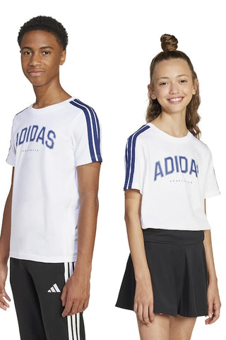 ADIDAS T-SHIRT CON BANDE LATERALI E LOGO ADIDAS JR JI6674