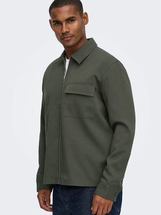 ONLY&SONS WILL GIACCA CON TASCHINO E ZIP 22038673 BLG