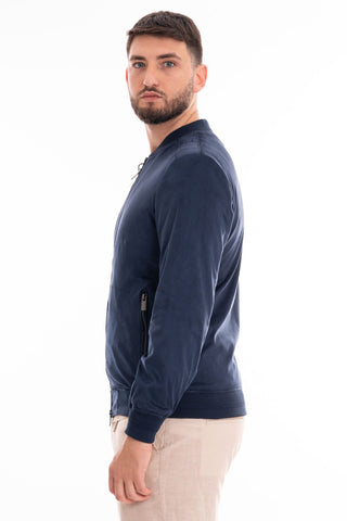 MARKUP PERFORATED DAINETTO BOMBER MK694008 BLUE