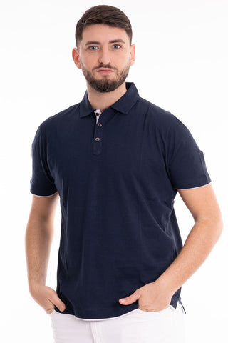 MARKUP SHORT SLEEVE POLO JERSEY WITH CONTRASTS MK691018 BLUE