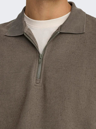 ONLY&SONS MAGLIONE TREVOR CON MEZZA ZIP UOMO
(Major Brown) 22029907 MJB