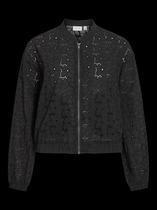 VILA GIUBBOTTO IN CORCHET ANGLAISE 14105522 BLK