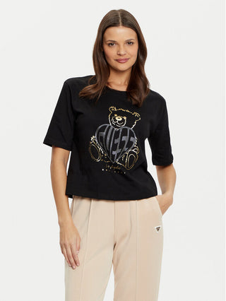 GUESS T-SHIRT TEDDY BEAR HAT DONNA V5BI09I3Z14 JBLK