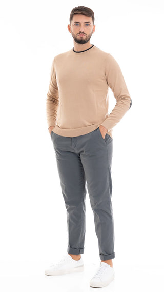 MARKUP MAGLIONE GIROCOLLO CON TOPPE UOMO MK20028 CML