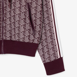 LACOSTE FELPA CON CAPPUCCIO IN JACQUARD CON MONOGRAMMA SF7606 WE2