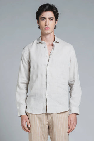 IMPURE CAMICIA CON COLLETTO FRANCESE UOMO 100% LINO RILEY LINC56