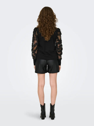 JACQUELINE DE YONG FAIRVIEW MAGLIONE CON MANICHE VELATE DONNA 15220558 BLK