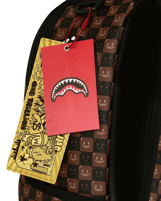 SPRAYGROUND SHARKS IN PARIS WTF BUBBLY BROWN CHECK ZAINO B8634