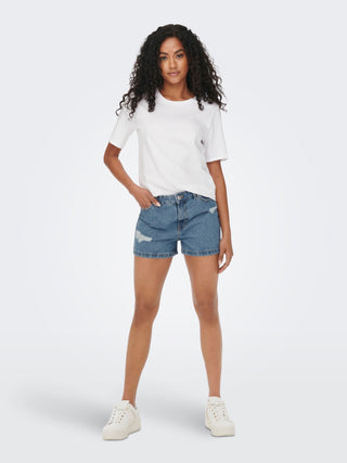 ONLY BERMUDA JEANS JAGGER HW MOM DNM SHORTS WOMEN 15245695 MBD
