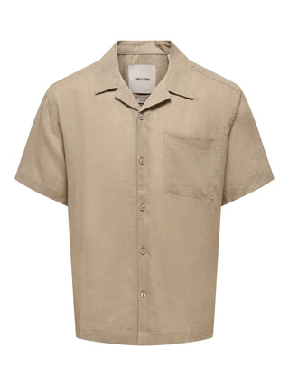 ONLY&SONS LAURENCE CAMICIA IN LINO MANICA CORTA 22036242 CLA
