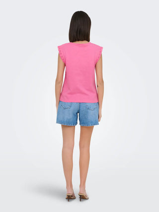 JACQUELINE DE YONG SALVA T-SHIRT GIROMANICA CON RICAMO DONNA 15318217 WDO