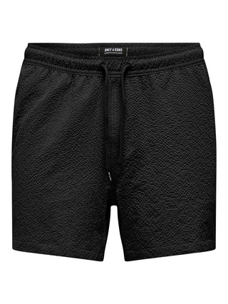ONLY&SONS TED BOXER MARE SEERSUCKER 22028813 BLK