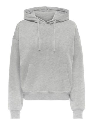 ONLY BEST HOODIE WITH POCKET WOMEN (LIGHT GREY MELANGE) WOMEN 15338730 LGM