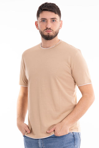 MARKUP CREW NECK SHORT SLEEVE T-SHIRT IN JERSEY WITH CONTRASTS MK691014 CRD