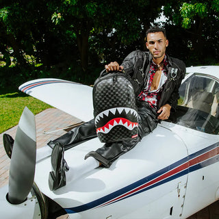 SPRAYGROUND ZAINO CHECK SHARK CON LOGO ICONICO B6020