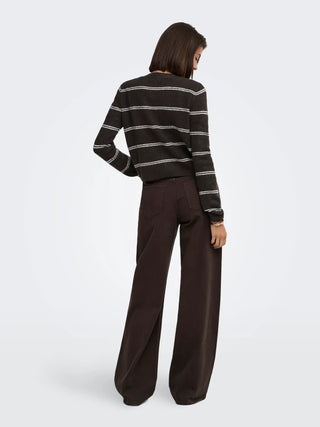 JACQUELINE DE YONG CARDIGAN CHLOE A STRISCE ORIZZONTALI CON BOTTONI 15330581 CLT