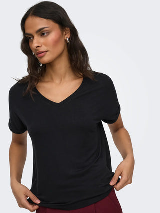 JACQUELINE DE YONG SISSY T-SHIRT SCOLLO A V 15364526 BLK