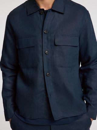 SELECTED HOMME WYATT OVERSHIRT IN LINO LOOSE 16098995 OTS