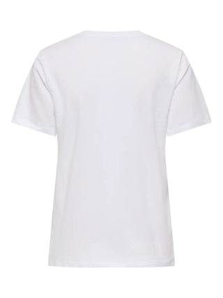 ONLY T-SHIRT ADELINA CON SCRITTA IN PETTO 15373449 BGW