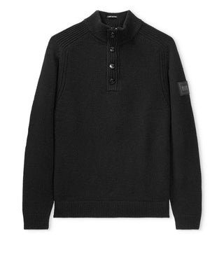 WEEKEND OFFENDER MAGLIONE IN LANA  CON BOTTONI E PATCH SU MANICA KW3A14 CASTILLOS BLK