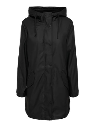 ONLY SALLY GIUBBOTTO IMPERMEABILE LUNGO IN WOVEN CON CAPPUCCIO DONNA 15206116 BLK