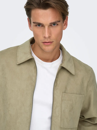 ONLY&SONS RICK GIACCA IN CAMOSCIO 22036126 EWD