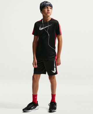 NIKE PANTALONCINI CORTI BICOLORE CON FASCIA LATERALE E LOGO IF2399 010