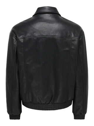 ONLY&SONS GIACCA SANTIAGO IN ECOPELLE 22038796 BLK