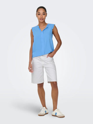 ONLY SONNY SHORTS IN DENIM VITA ALTA 15256709 WHT