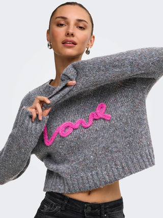 ONLY MAGLIONE SMILLA CON SCRITTA LOVE A GIROCOLLO 15375416 DGK