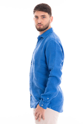 MASTRICAMICIAI CAMICIA IN LINO COLLO FRANCESE FS069 MC309 33 LUCA