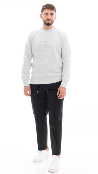 CALVIN KLEIN JEANS FELPA IN CINIGLIO GIROCOLLO MONOLOGO UOMO J326144 P6G