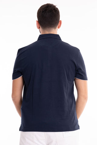 MARKUP SHORT SLEEVE POLO JERSEY WITH CONTRASTS MK691018 BLUE