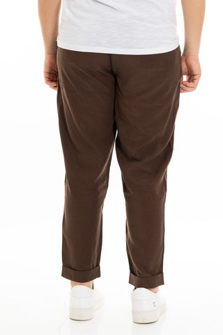 LORD PARTENOPEI LINEN TROUSERS PANTAM24-MOR