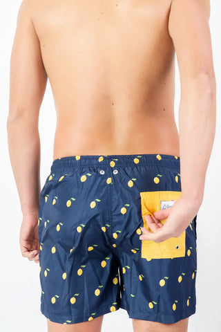 LORD PARTENOPEI BOXER MARE FANTASIA LIMONI BM26-LIMO BLU