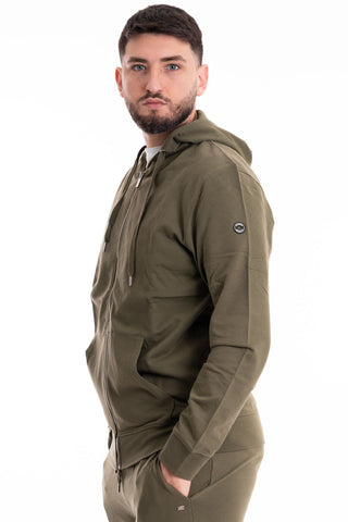 MARKUP FELPA CON CAPPUCCIO E ZIP MK12002 MLR