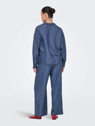 ONLY CHARIS CAMICIA DENIM LUNGA DIETRO (col:dark blue denim) 15337928 DBD