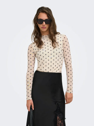 ONLY ERICA T-SHIRT CON MANICA VELATA A POIS 15141298 SDL