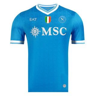 EA7 NAPOLI MAGLIA GARA CON SCUDETTO 25/26 N26G01 AZZ