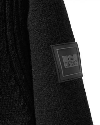 WEEKEND OFFENDER MAGLIONE IN LANA  CON BOTTONI E PATCH SU MANICA KW3A14 CASTILLOS BLK