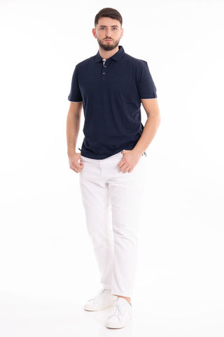 MARKUP SHORT SLEEVE POLO JERSEY WITH CONTRASTS MK691018 BLUE