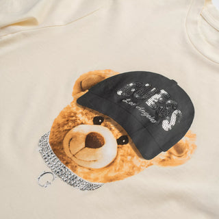 GUESS T-SHIRT TEDDY BEAR HAT DONNA V5BI09I3Z14 G1O6