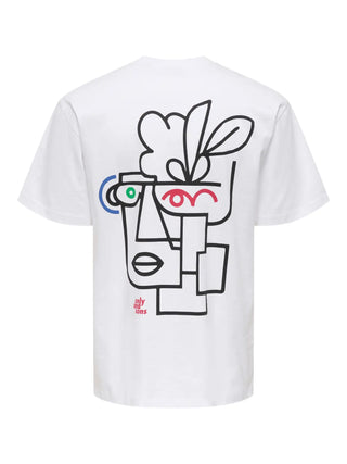 ONLY&SONS FRED T-SHIRT CON STAMPA 22038836 BGW