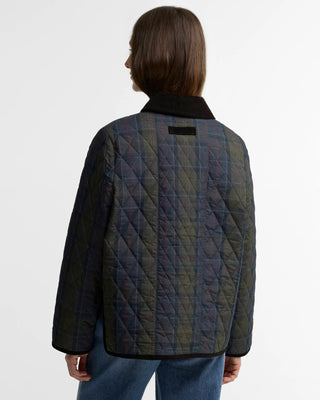 BARBOUR AINSDALE CHECKED GIACCA TRAPUNTATA DONNA LQU1932 TN11