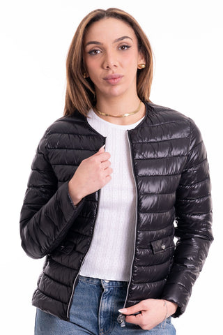 MARKUP SHORT DOWN JACKET WITH ROUND NECK MW14003 BLACK