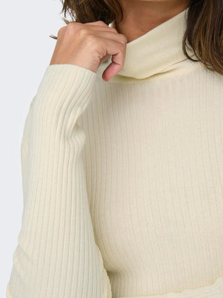 JACQUELINE DE YONG PLUM HIGH NECK SWEATER WOMEN 15328328 EGG