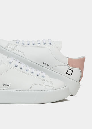 DATE SNEAKER SFERA CALF WHITE-PINK DONNA W997-SF-CA-WP