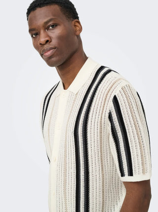 ONLY&SONS LEON CAMICIA RIGATA A MAGLIA 22036679 CLD