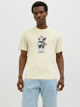 JACK&JONES SKULL T-SHIRT CON STAMPA UOMO 12276247 DEC
